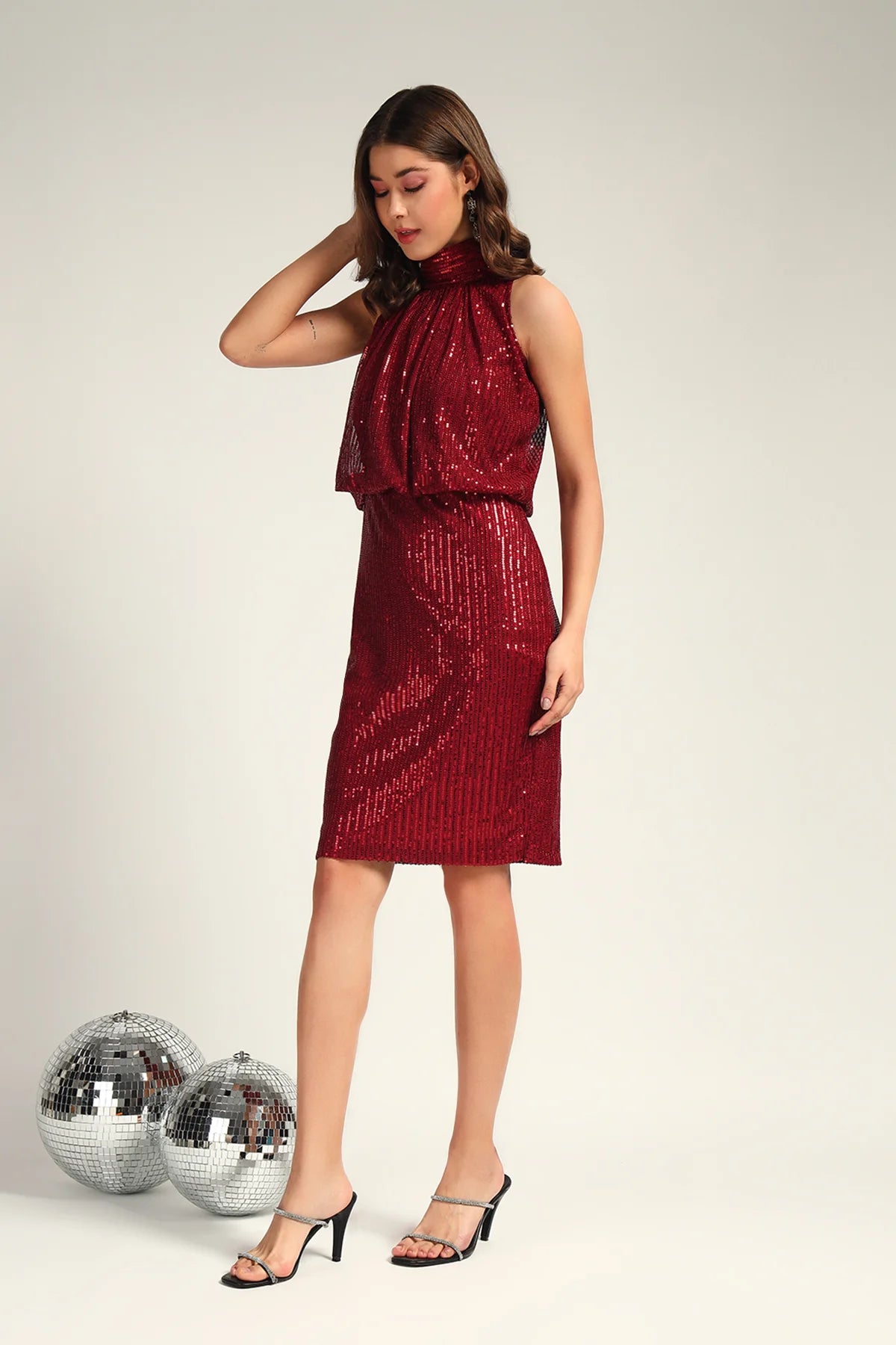 Glamorous Garnet Dress, Burgundy