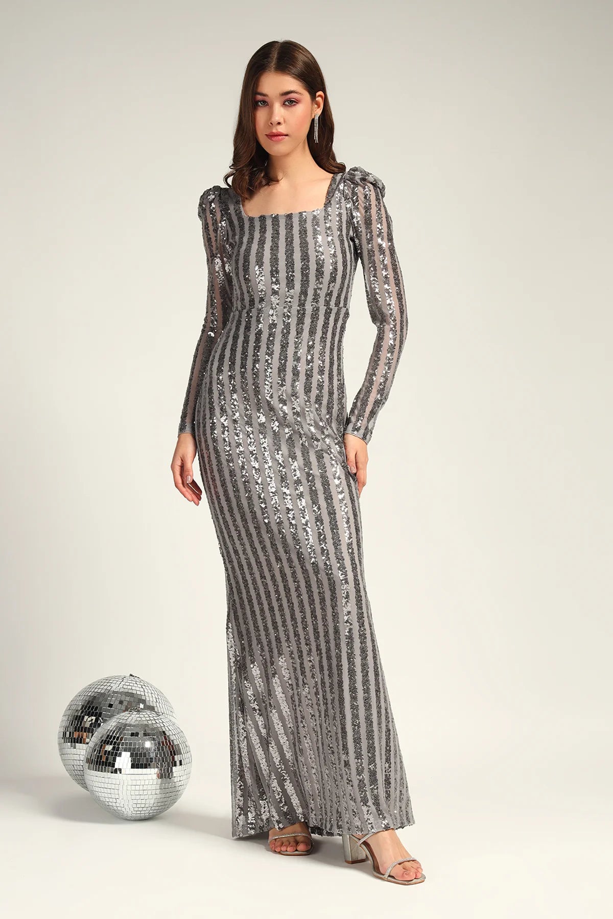 Glow Getter Gown, Smokey Grey