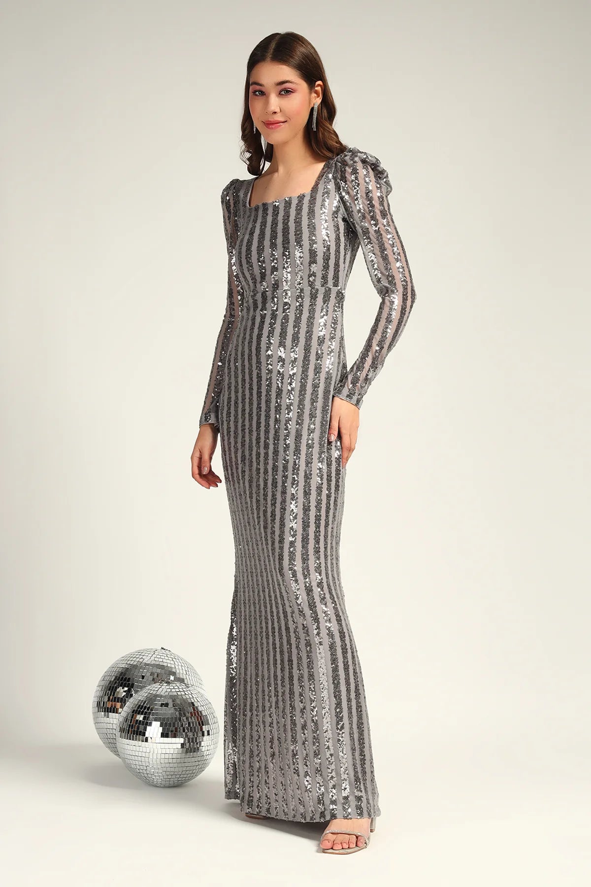 Glow Getter Gown, Smokey Grey