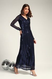 Neela Noor Sequin Full Length Dress for Women