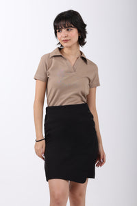 Classic Cotton Polo T-Shirt – Mushroom