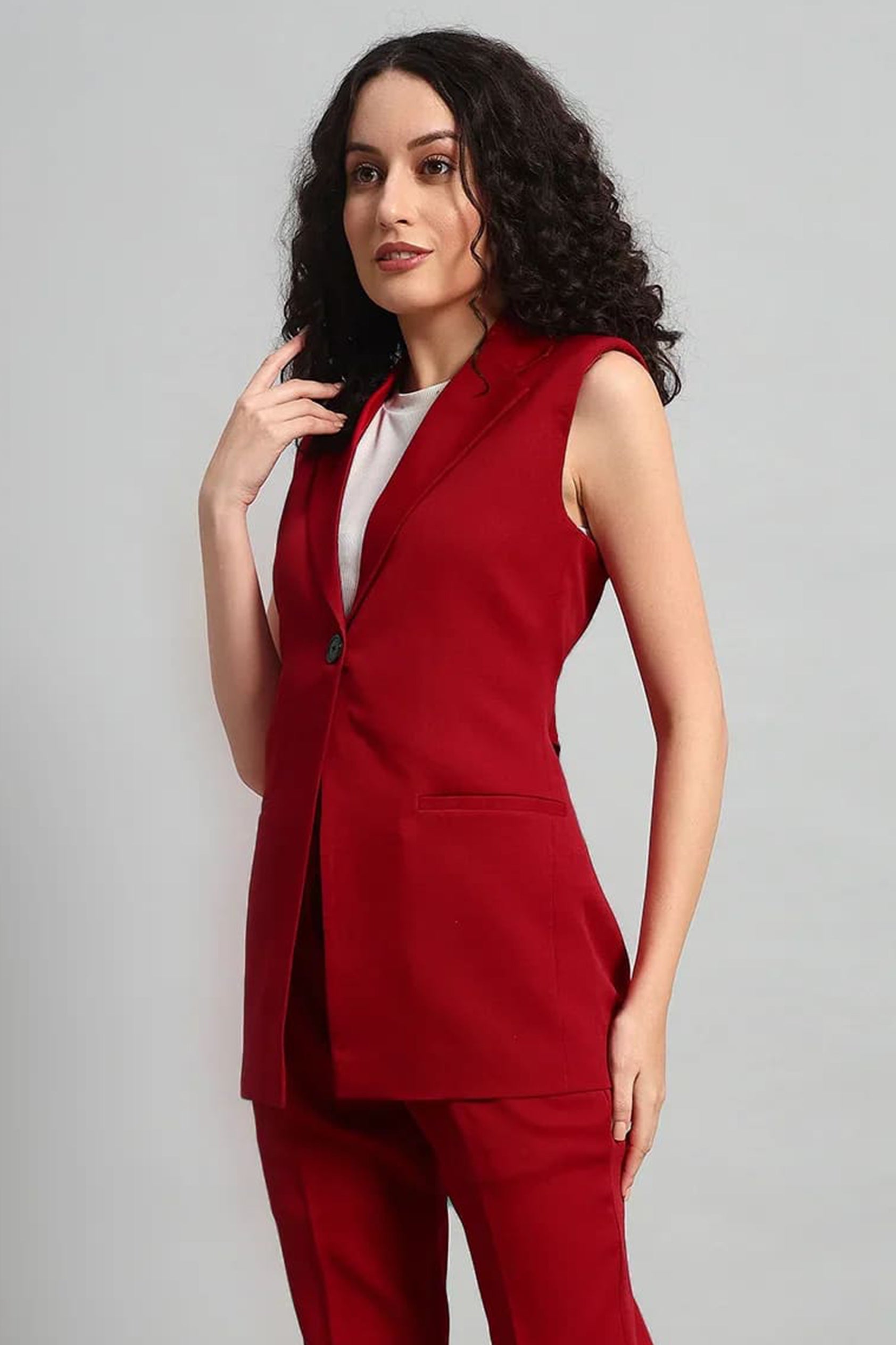 Signature Blazer Co-ord Set – Red