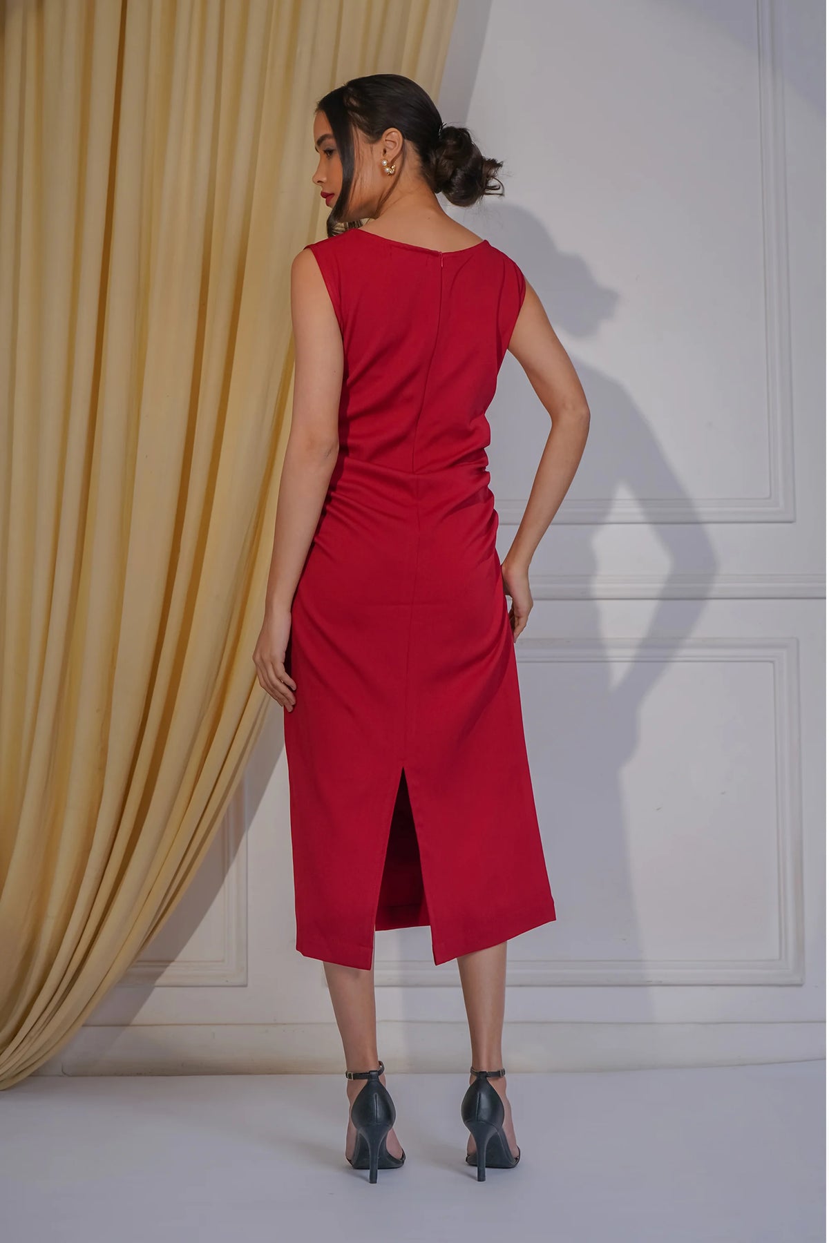 Crimson Crush Midi Dress