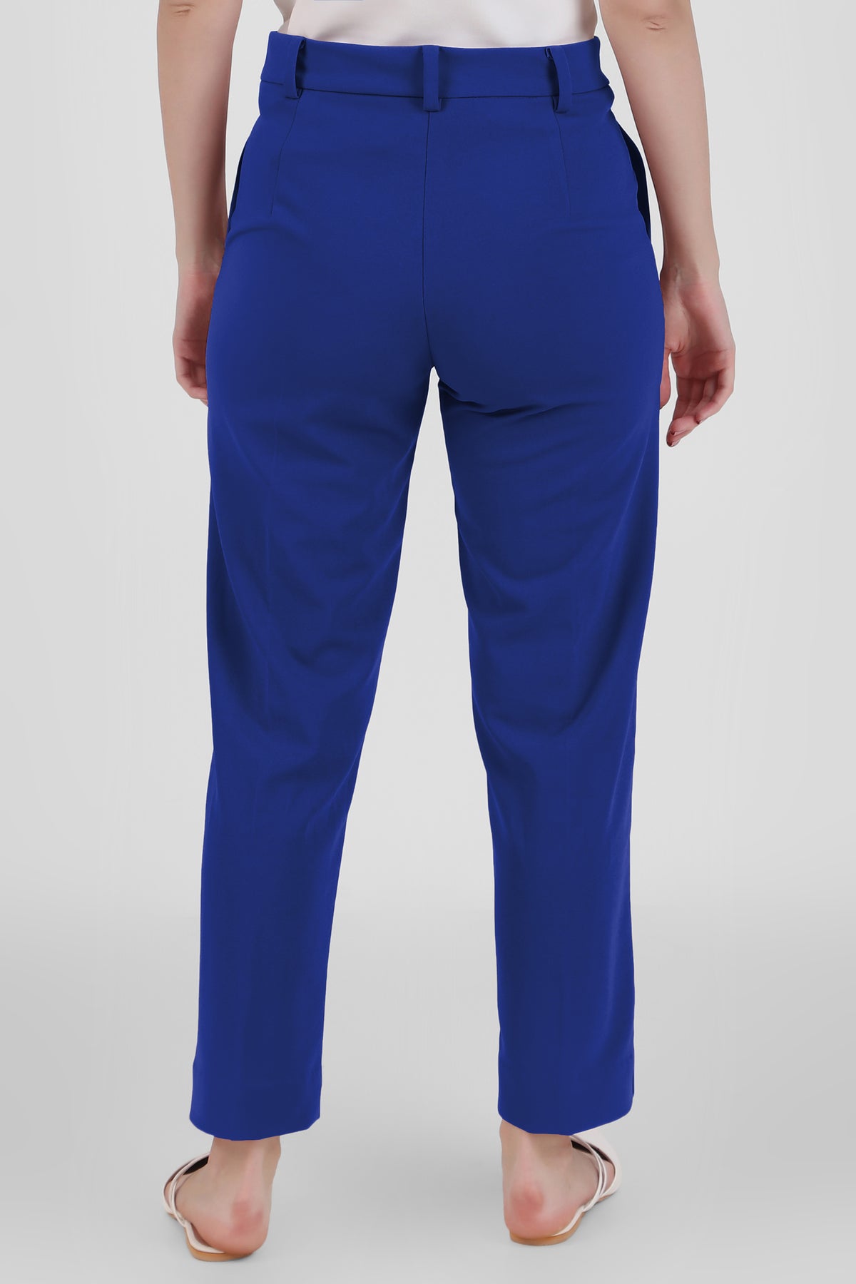 Straight Fit Formal Trousers, Blue