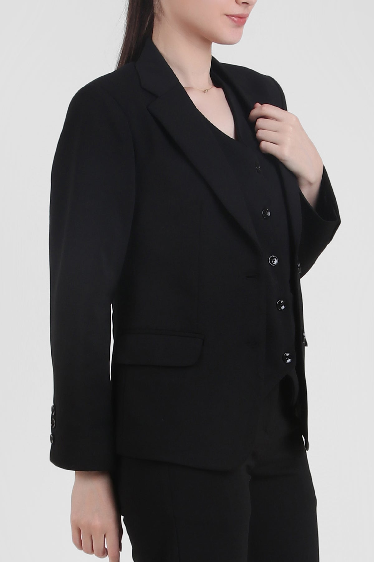 Single Breasted Blazer – Black