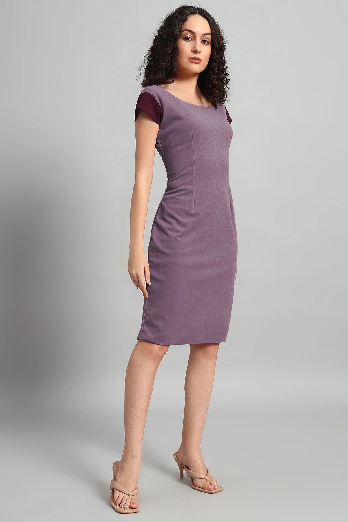 Classic Sheath Dress, Dusky Mauve