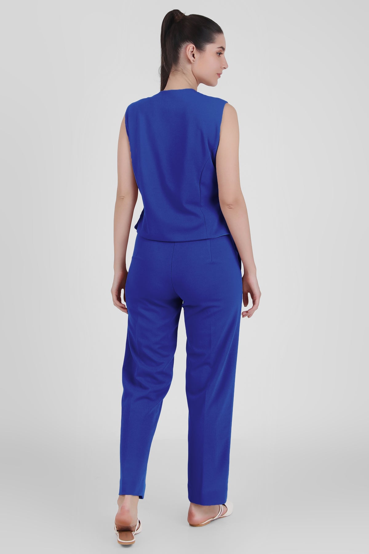 Waistcoat And Trousers Co-ord Set - Blue