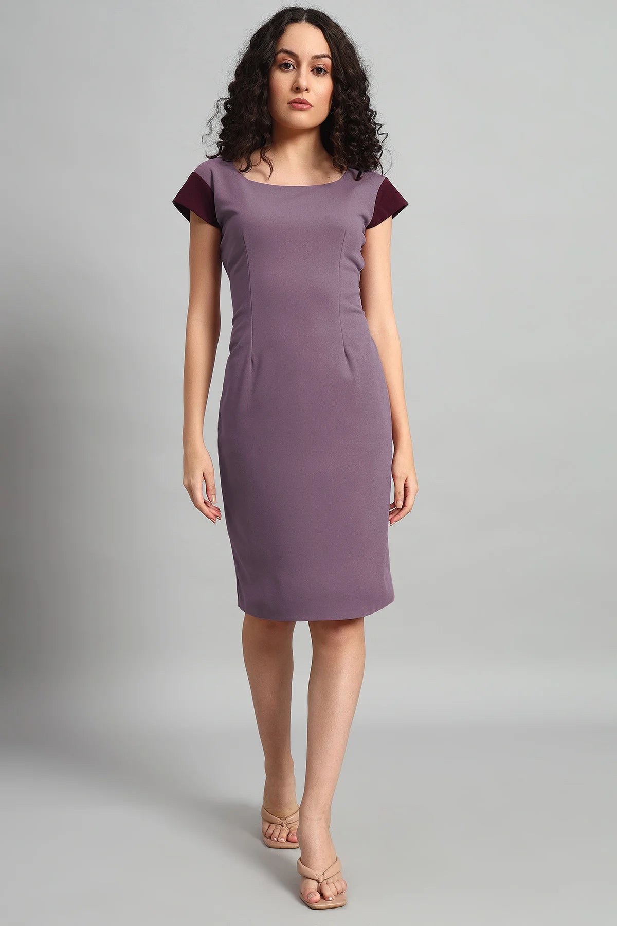 Classic Sheath Dress, Dusky Mauve