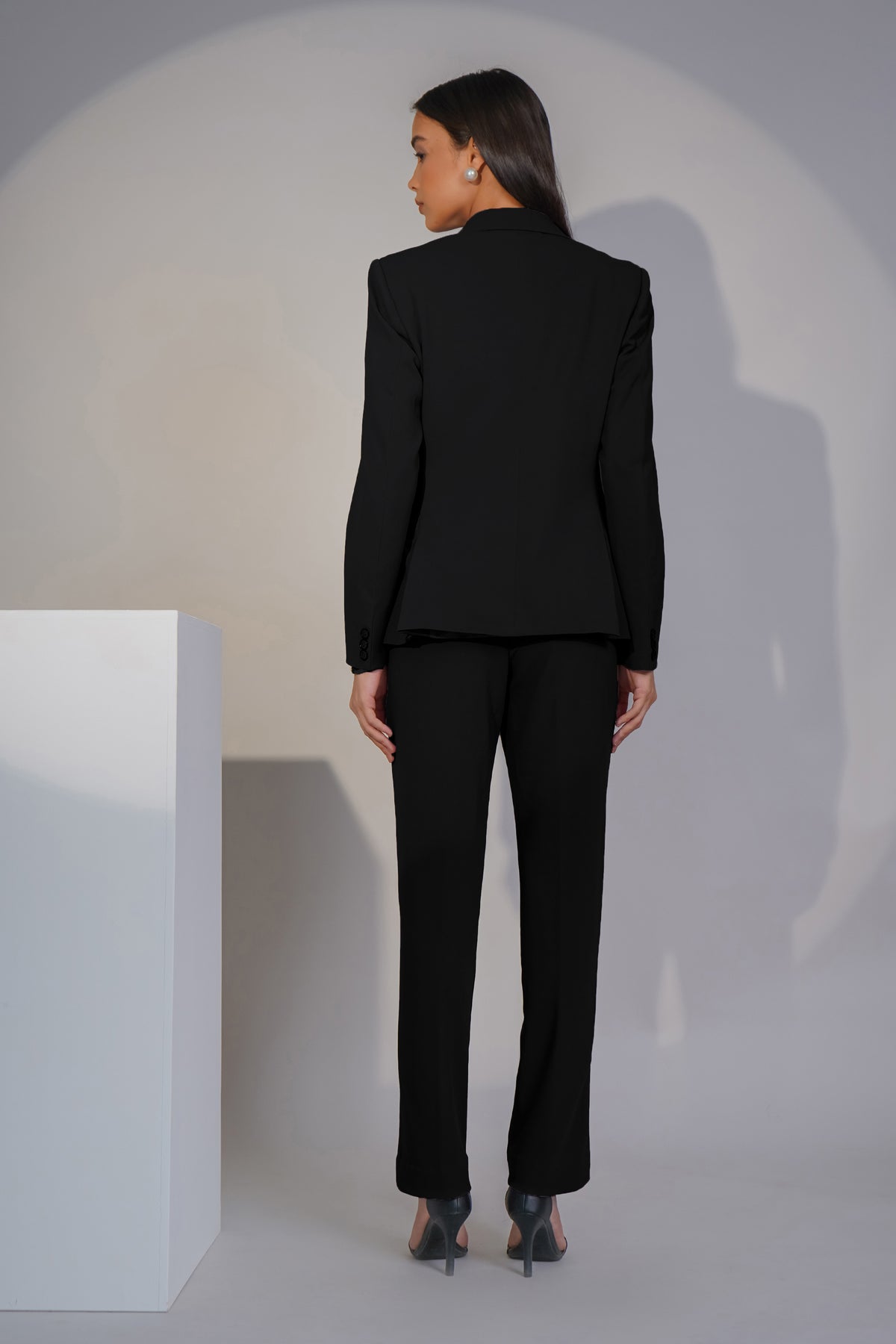 Eternal Office Blazer with Pants Power Suit, Black