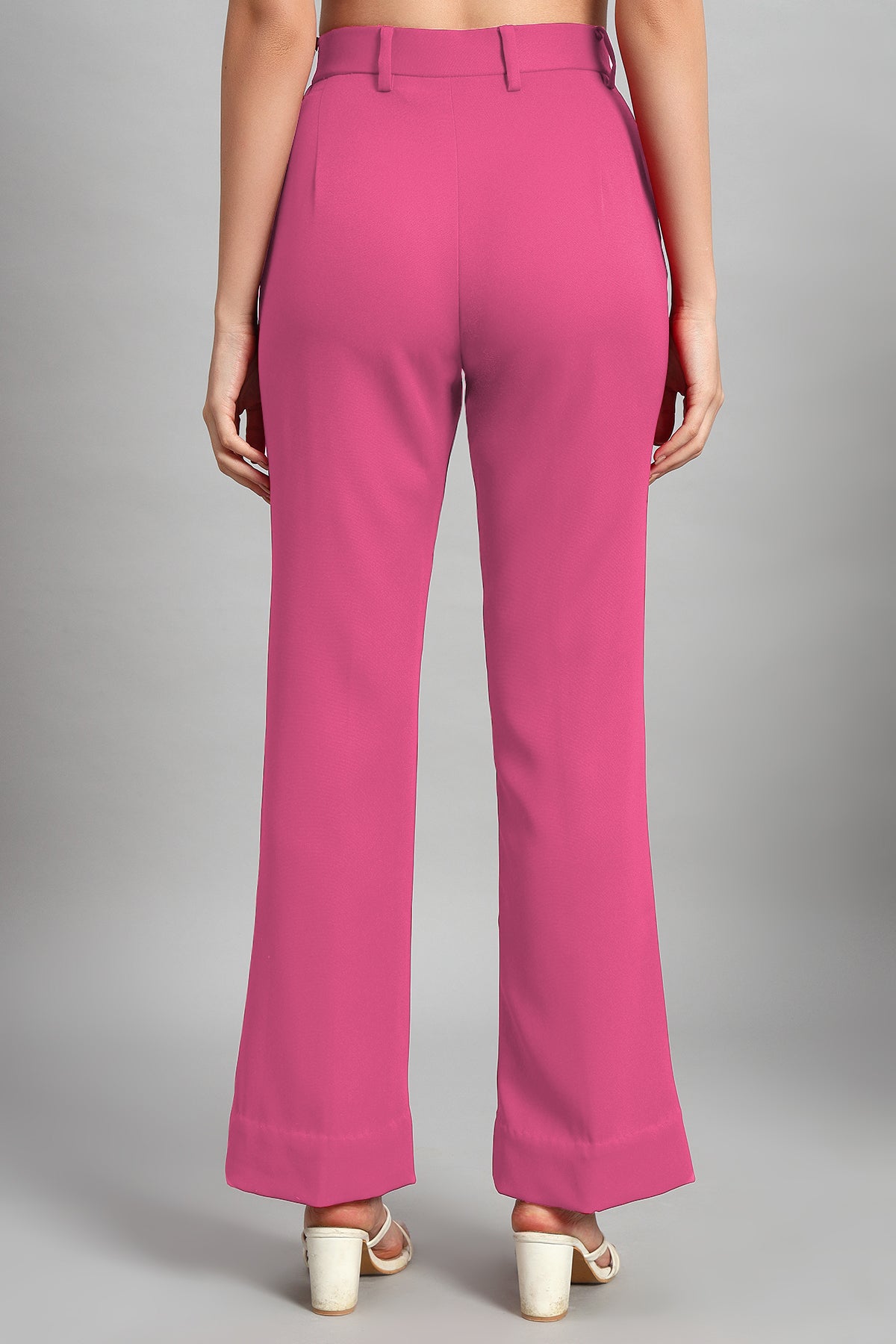 Flared Bootcut Trousers, Pink