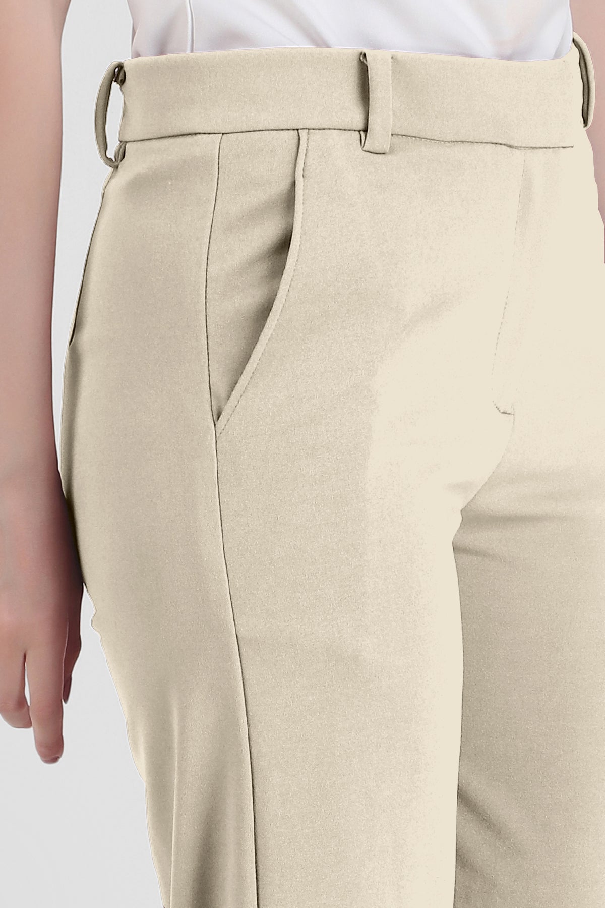 Straight Fit Formal Trousers, Sand