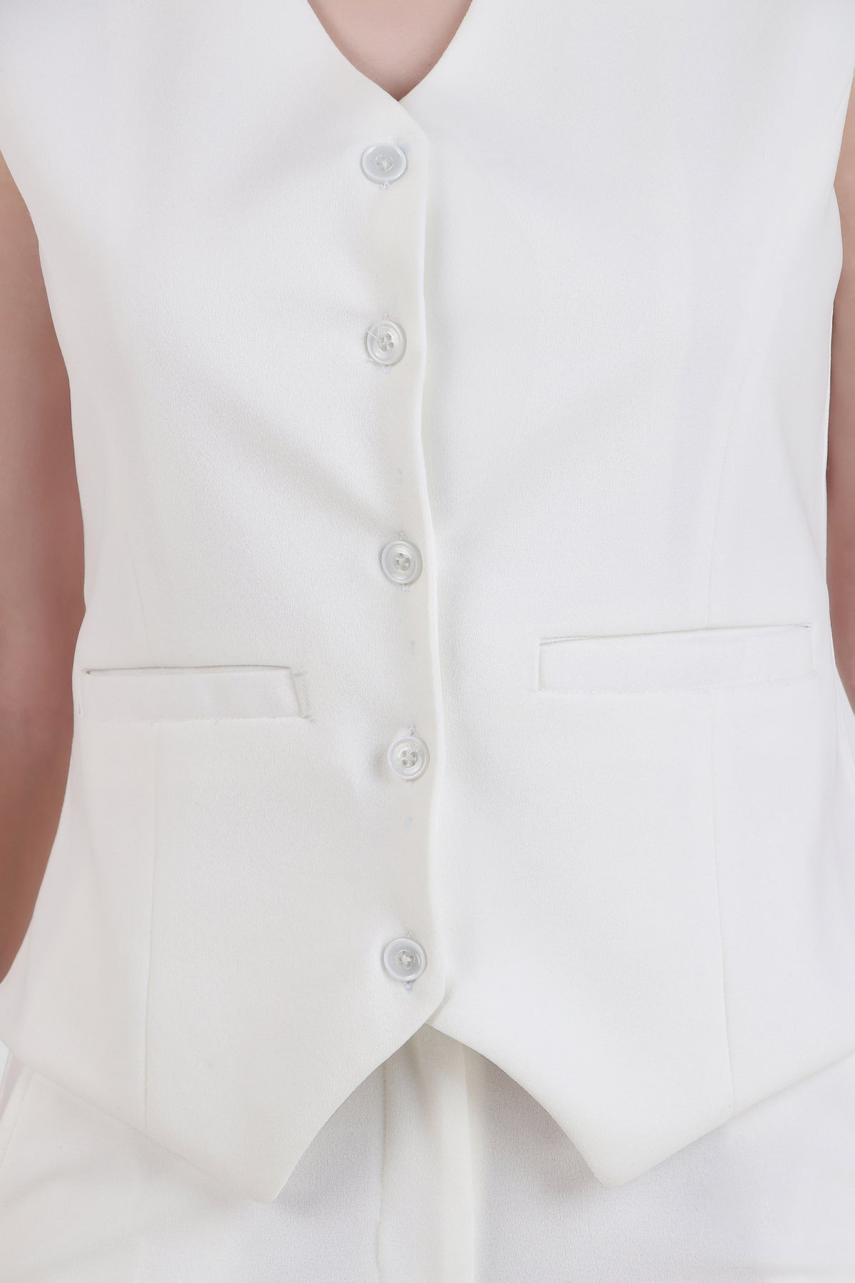 Waistcoat And Trousers Co-ord Set - Ivory