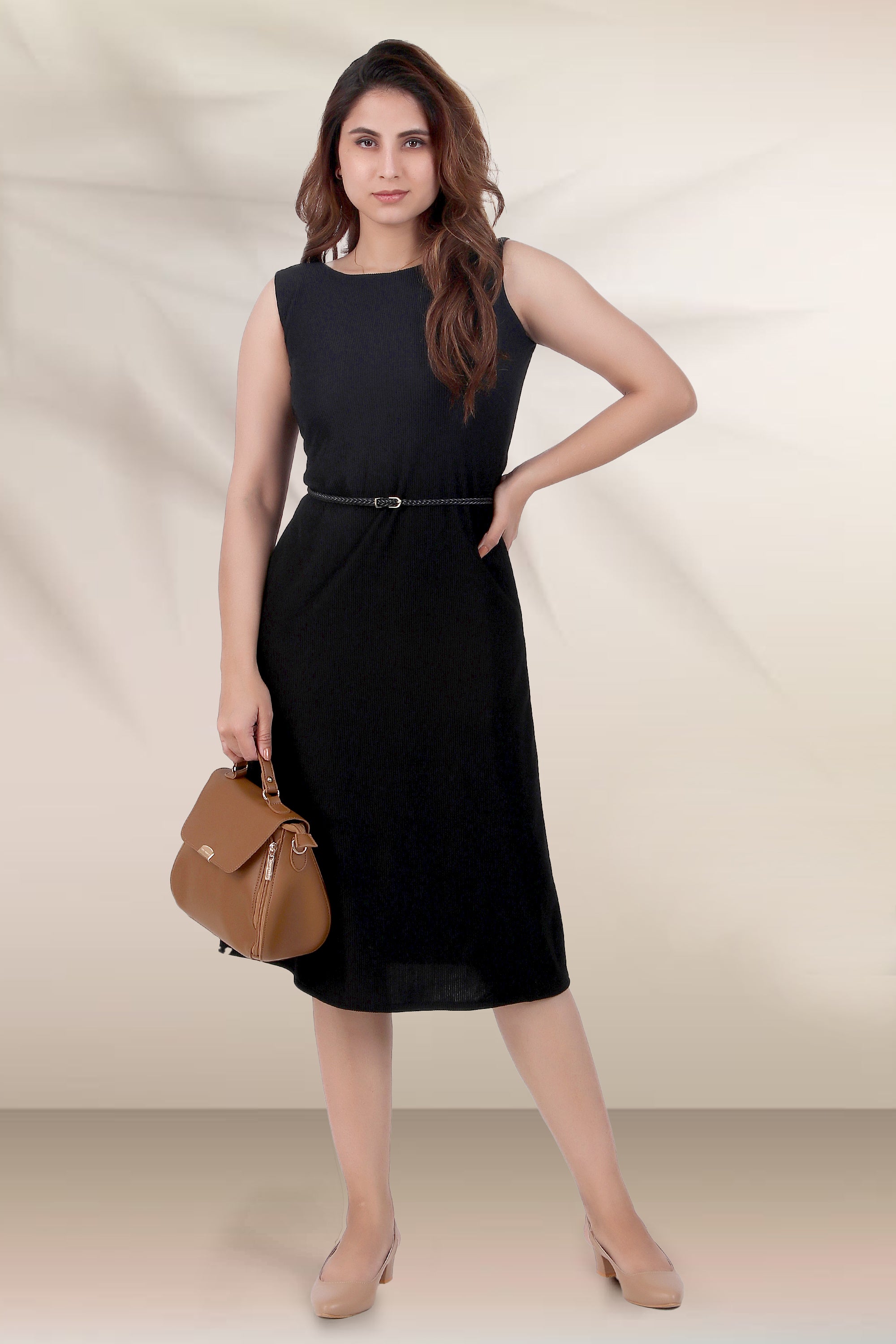 Serenity Formal Midi Dress, Black – Charcoal Threads