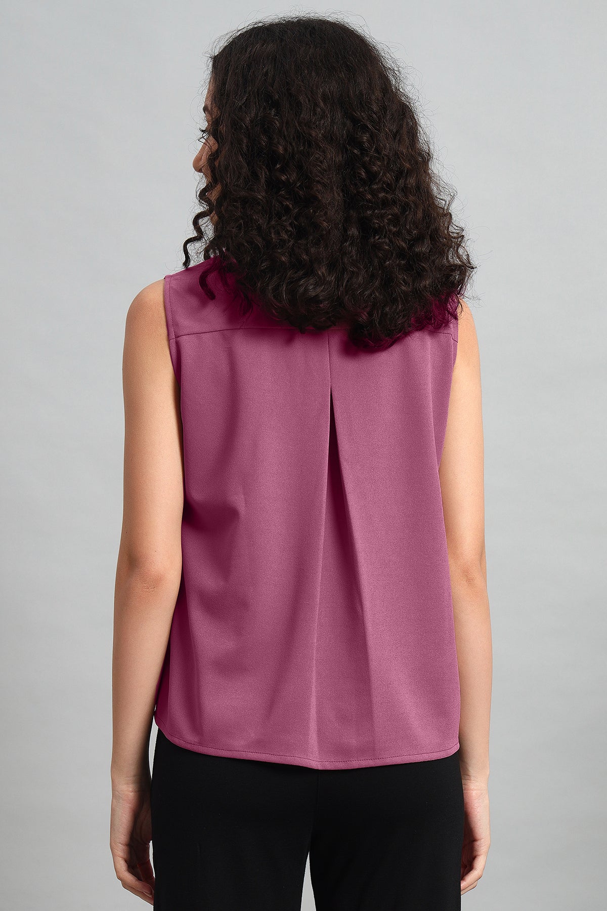 Allure A-Line Collar Top, Dusky Mauve