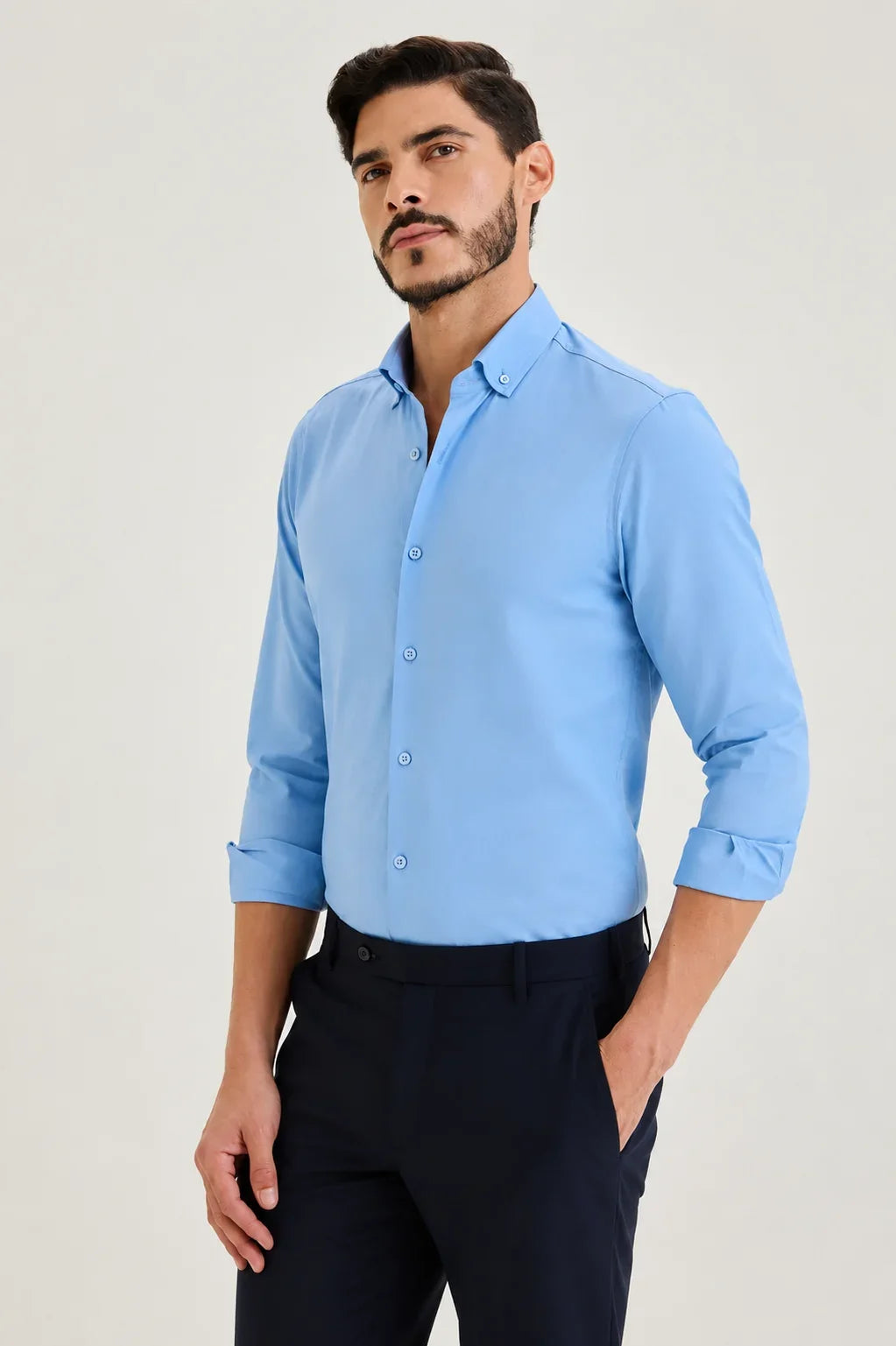 Sky Blue Oxford Shirt 1