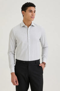 Navy Blue Pencil Stripe Shirt
