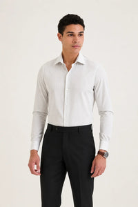 Grey Pencil Stripe Shirt