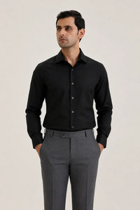 Black Signature Twill Shirt