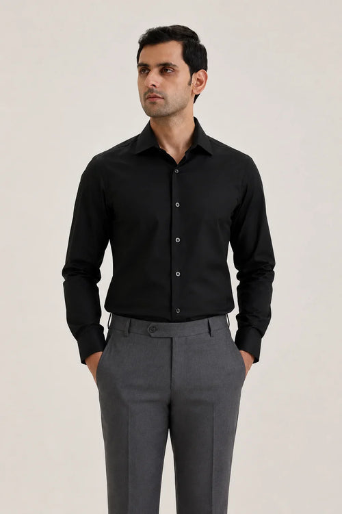 Black Signature Twill Shirt 1