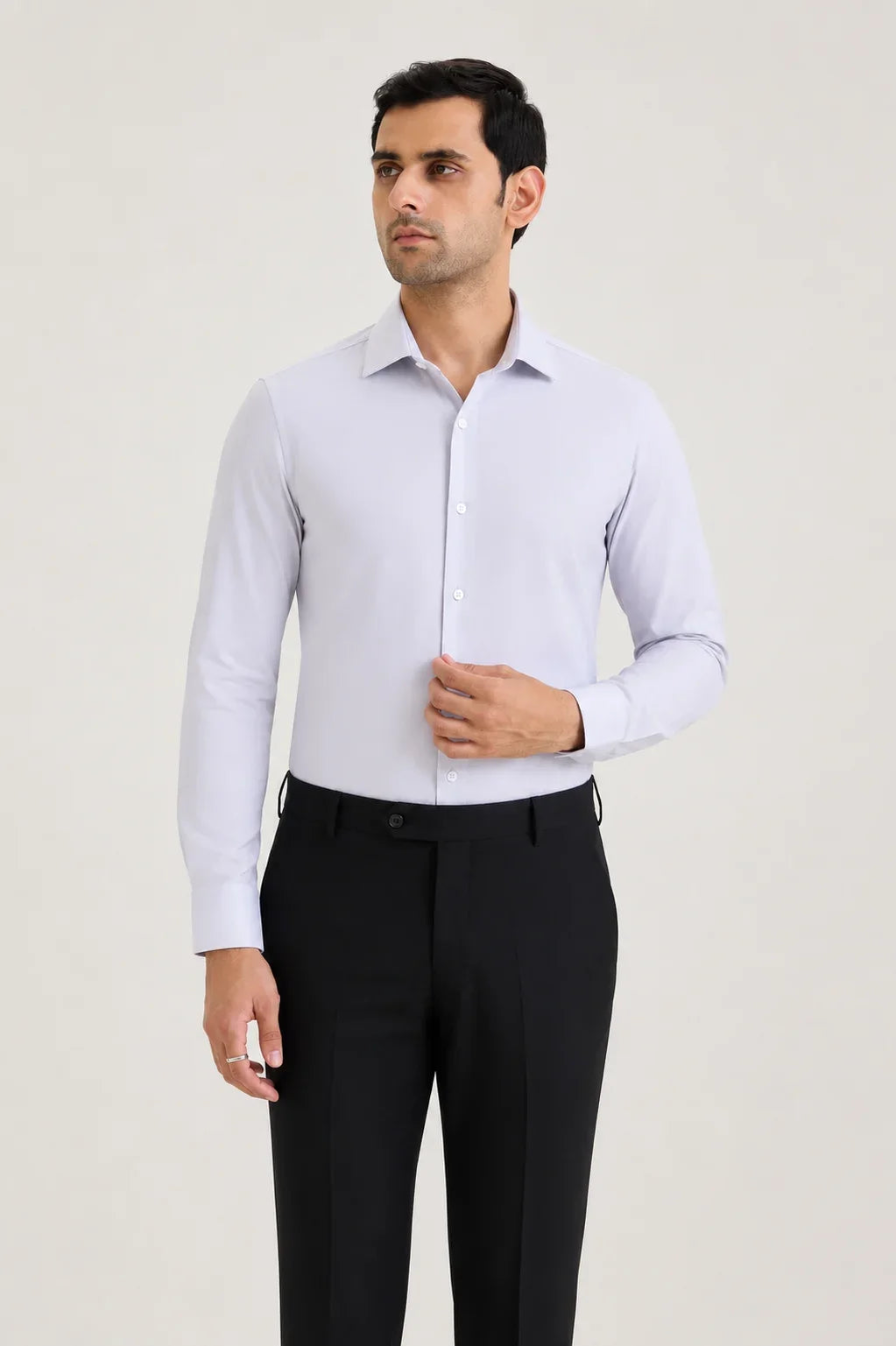 Light Grey Signature Twill Shirt 1