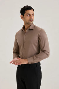 Mettalic Cotton Sateen Shirt