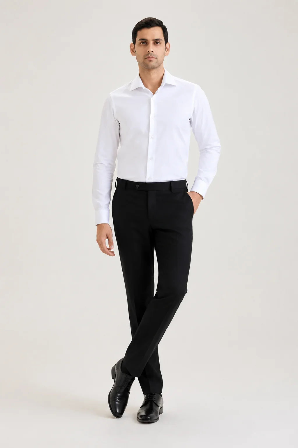 Ice White Cotton Sateen Shirt 2