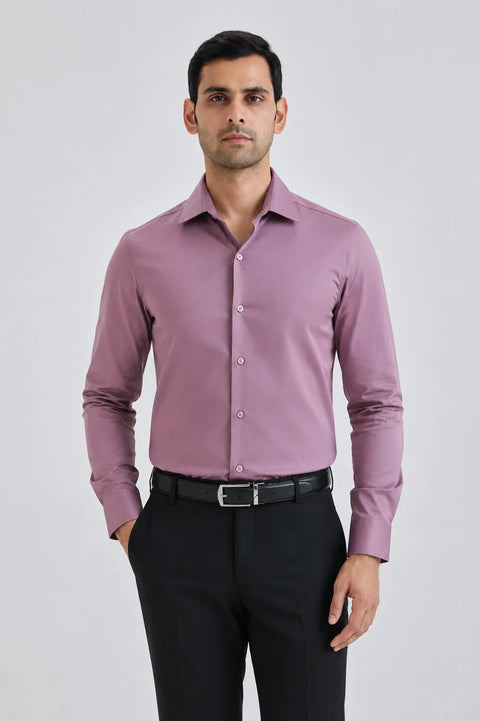 Rose Pink Cotton Sateen Shirt 1