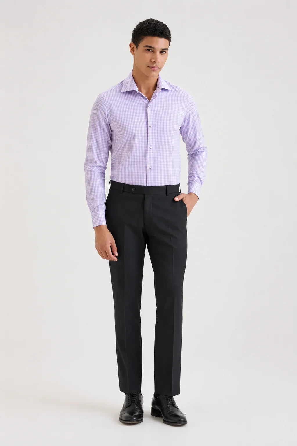 Lilac Gingham Check Shirt 2