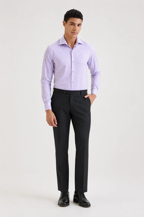 Lilac Gingham Check Shirt 2