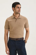Tan Brown Classic Polo T-Shirt 1