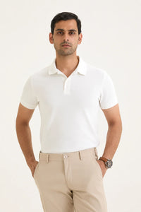 White Classic Polo T-Shirt
