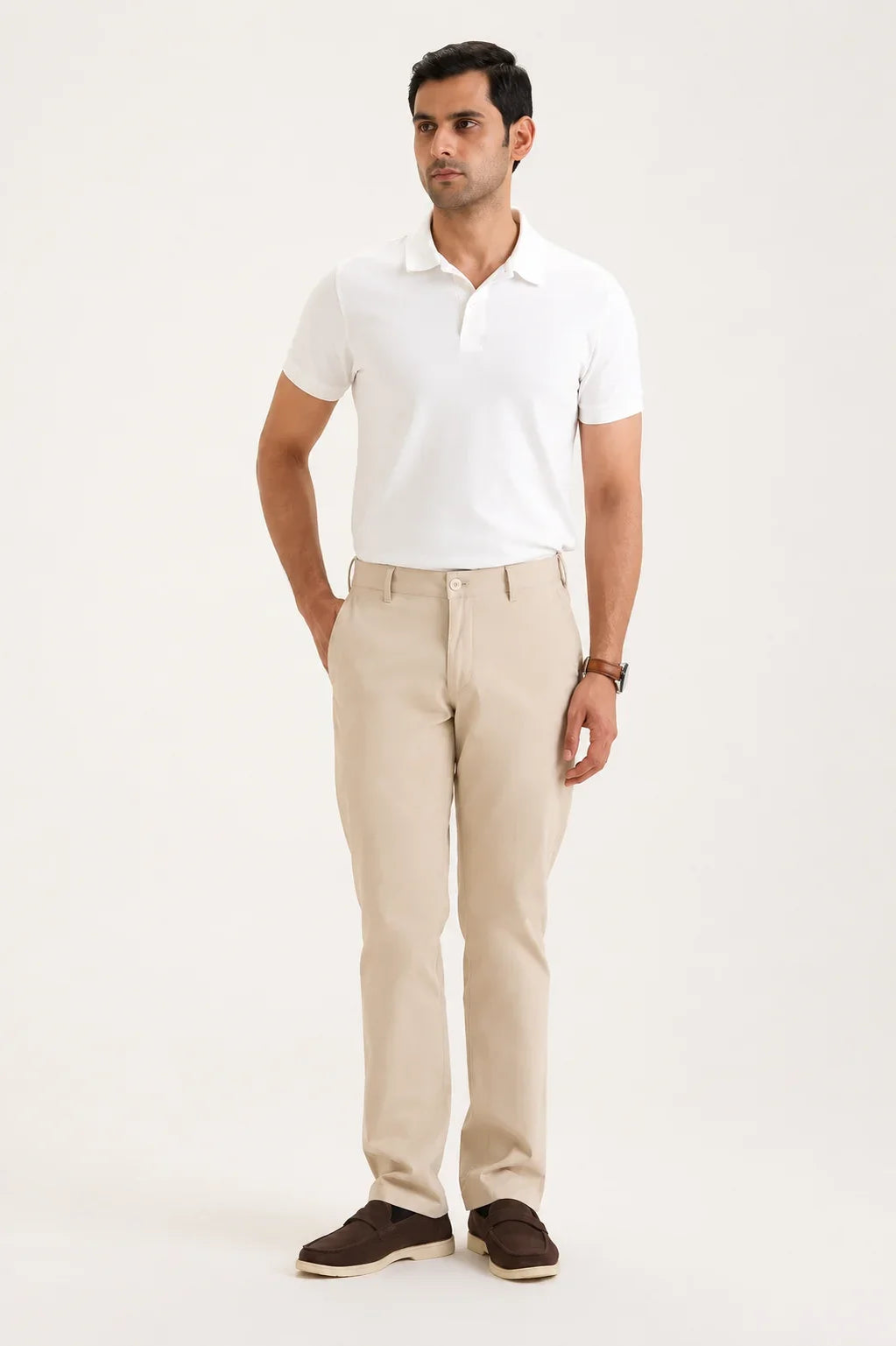 White Classic Polo T-Shirt 2