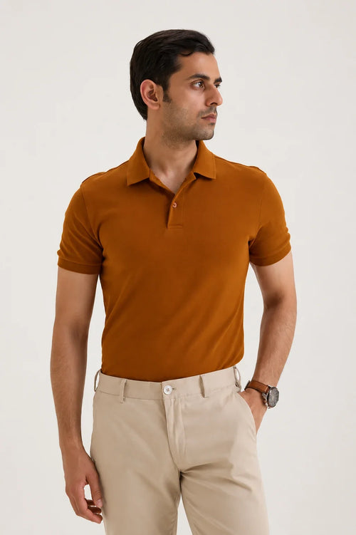 Brown Classic Polo T-Shirt 1