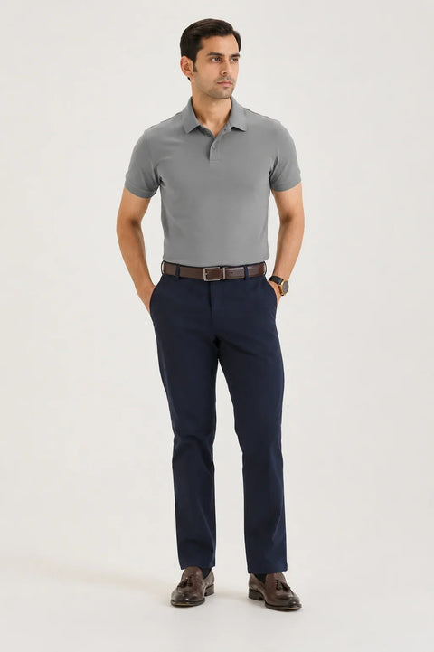 Light Grey Classic Polo T-Shirt 2