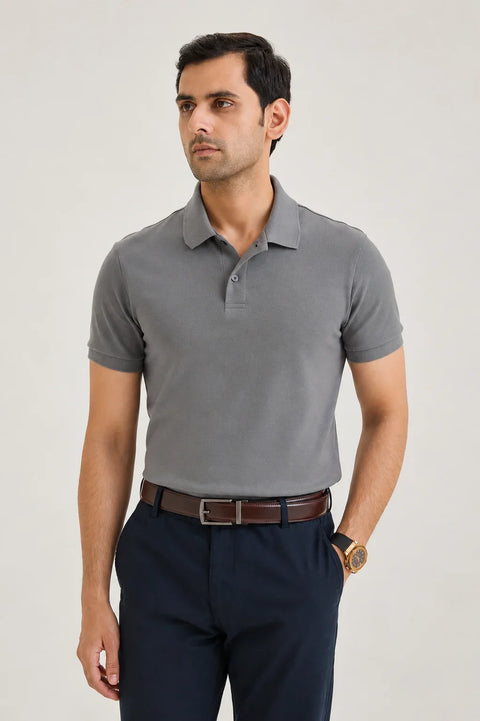Light Grey Classic Polo T-Shirt 1