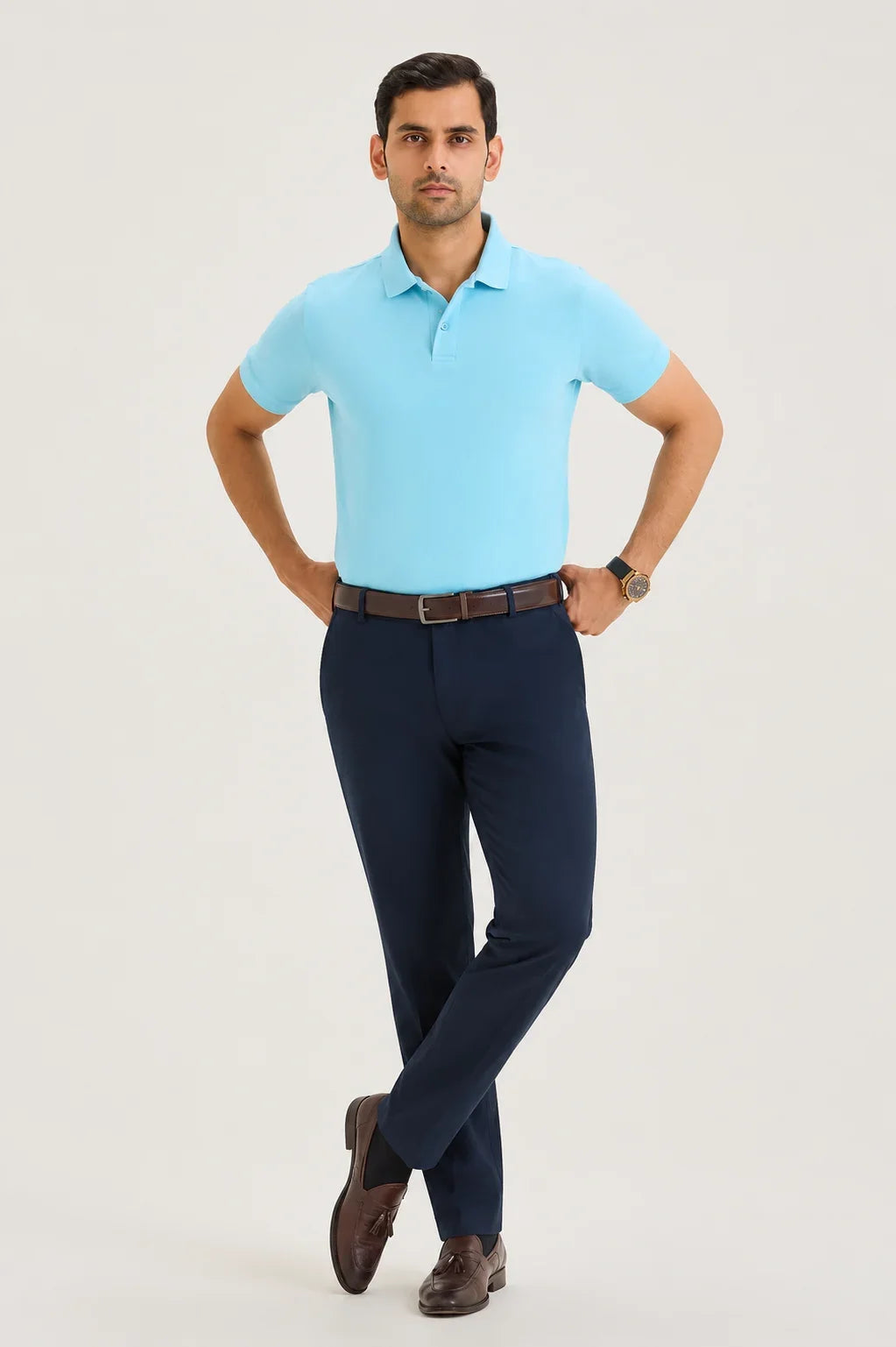 Sky Blue Classic Polo T-Shirt 2