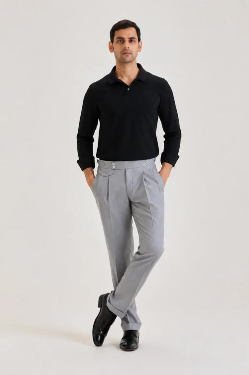 Black Long Sleeve Polo T-shirt 2