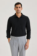 Black Long Sleeve Polo T-shirt 1