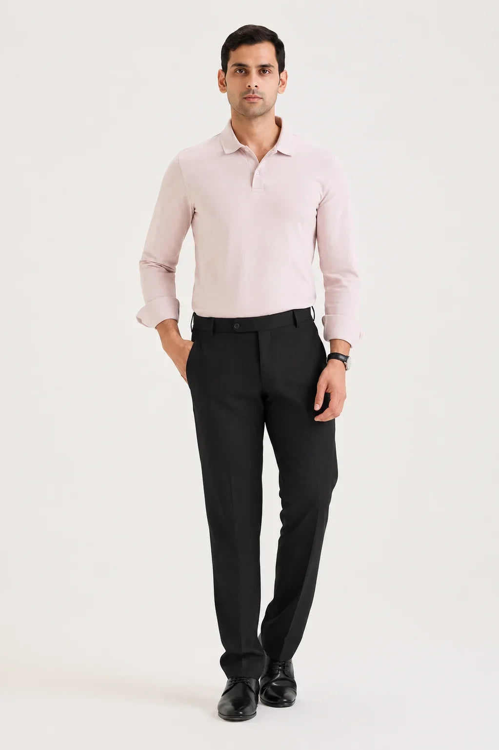 Cool Pink Long Sleeve Polo T-shirt 2
