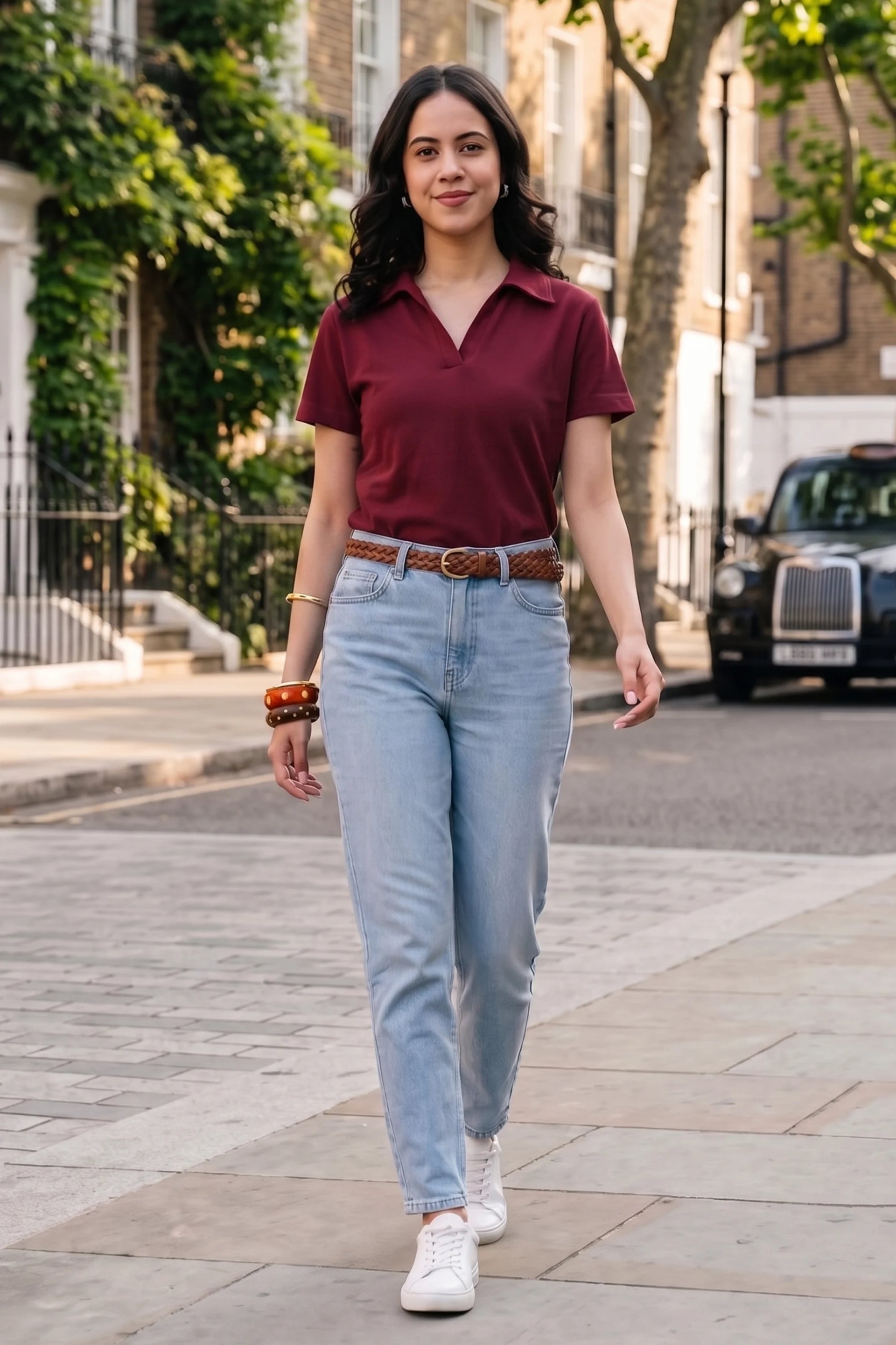 Classic Cotton Polo T-Shirt – Wine