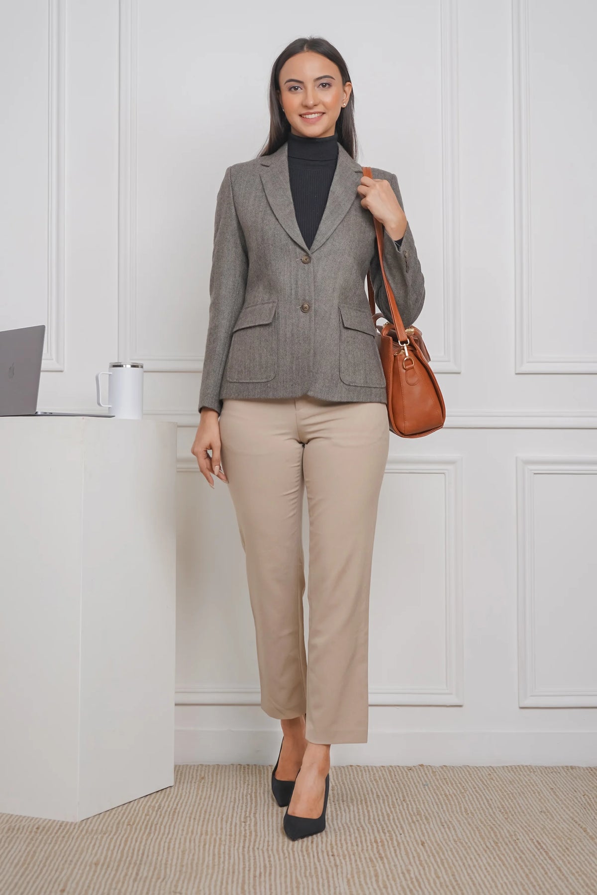 Beige Blaze Wool Blazer