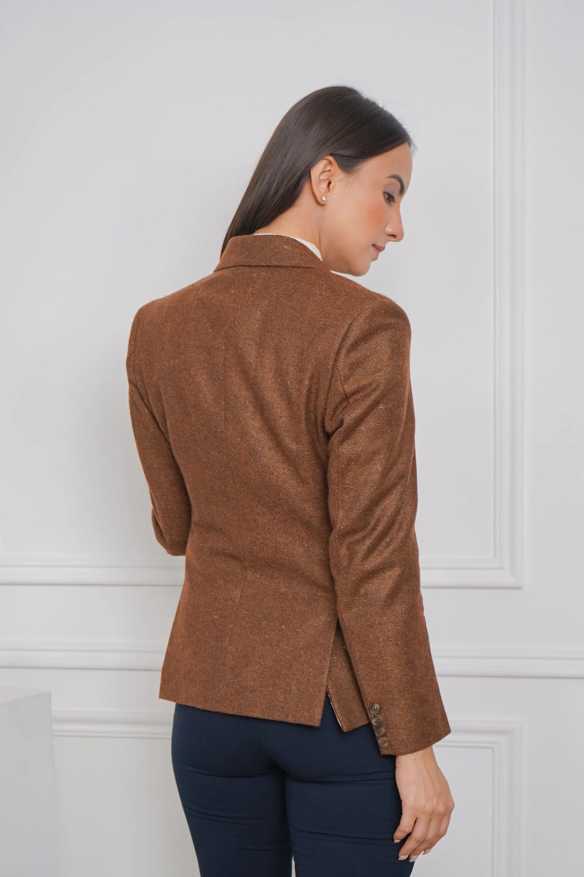 Tan-tastic Twill Woolen Blazer