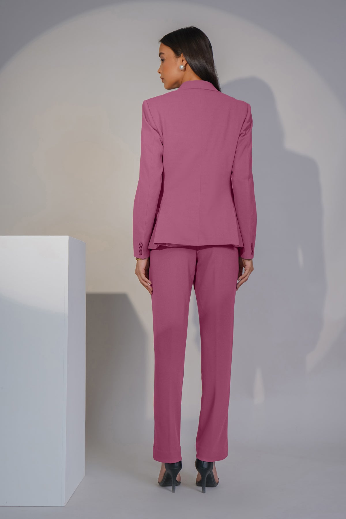 Eternal Office Blazer with Pants Power Suit, Mauve