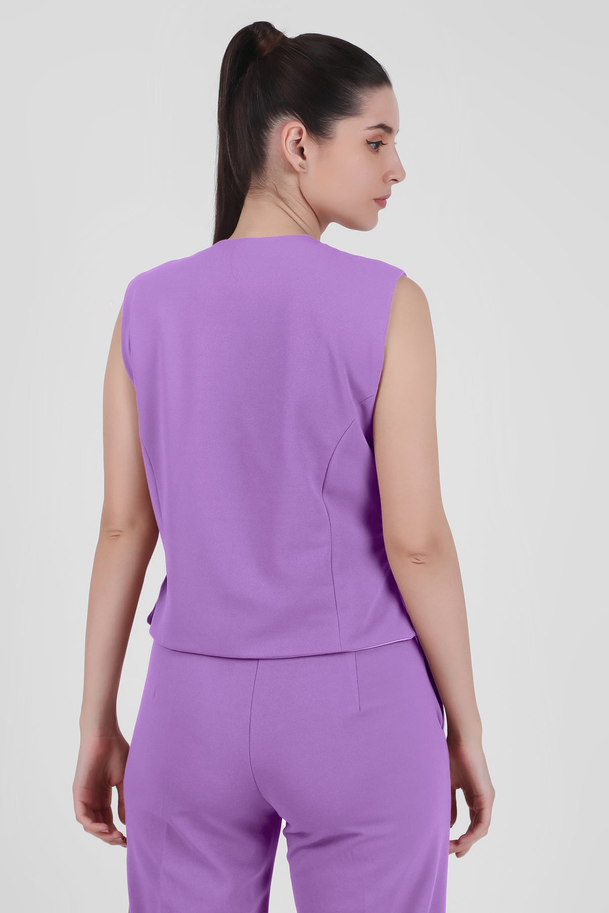 Waistcoat And Trousers Co-ord Set - Lilac