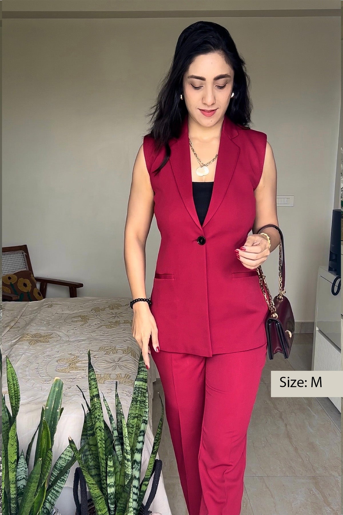 Signature Blazer Co-ord Set, Red