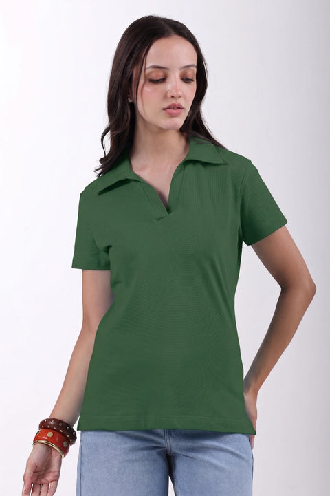 Classic Cotton Polo T-Shirt – Green