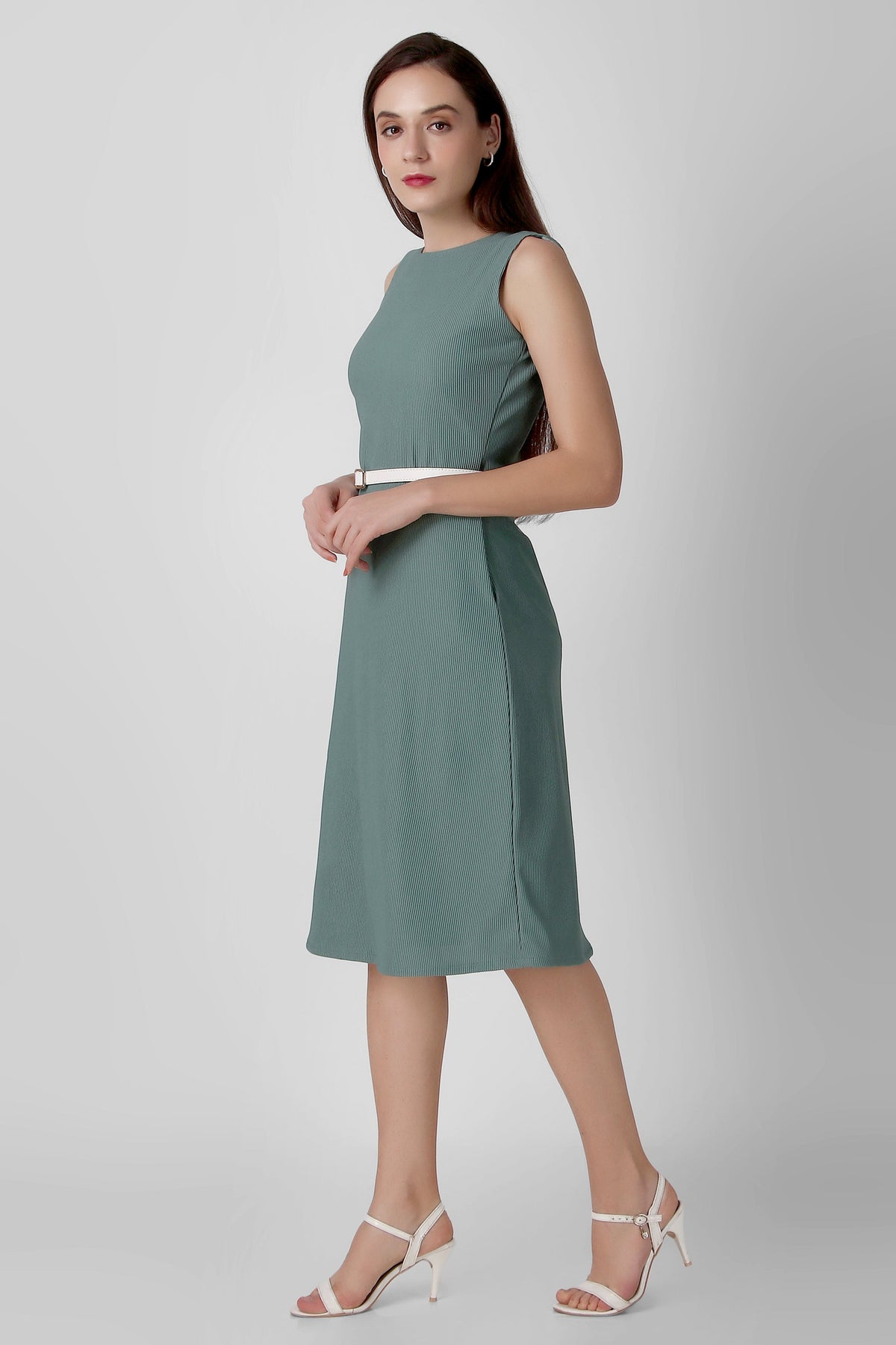 Serenity Formal Midi Dress, Sea Green