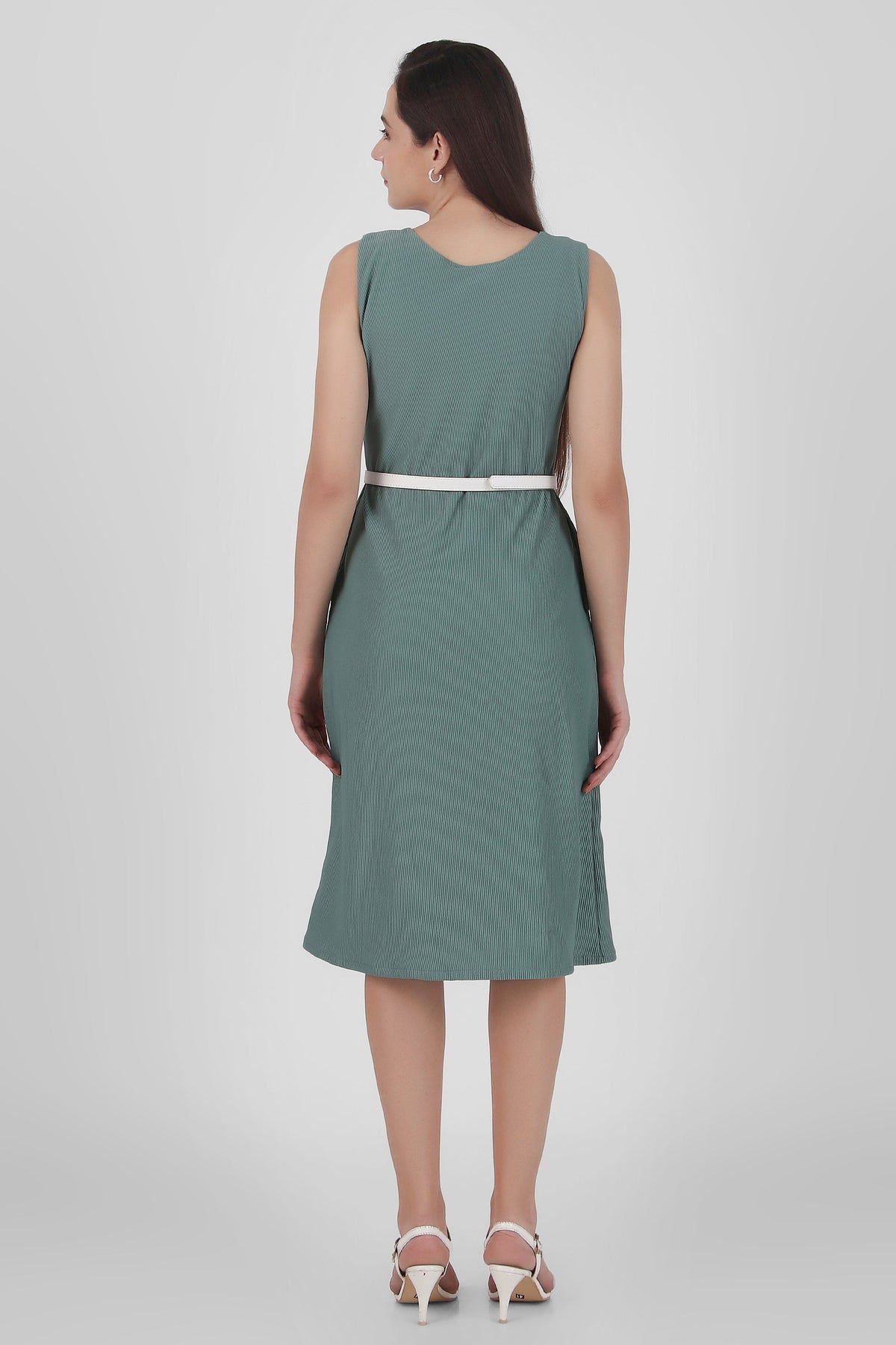 Serenity Formal Midi Dress, Sea Green
