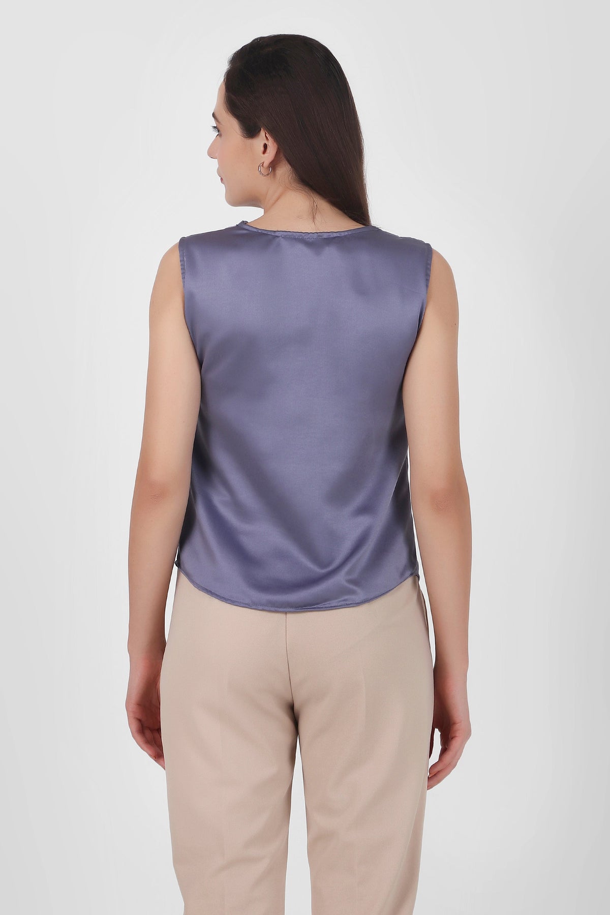 Drapey Cowl Neck Sleevless Top, Lavendar