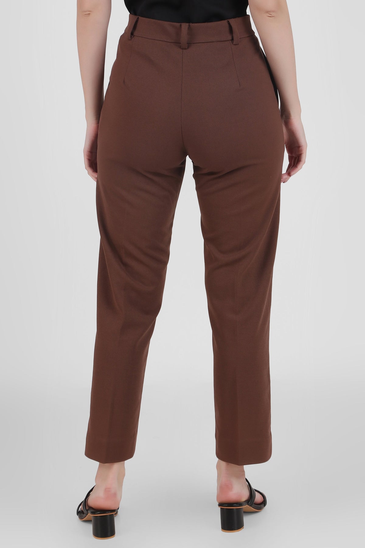 Straight Fit Formal Trousers, Brown